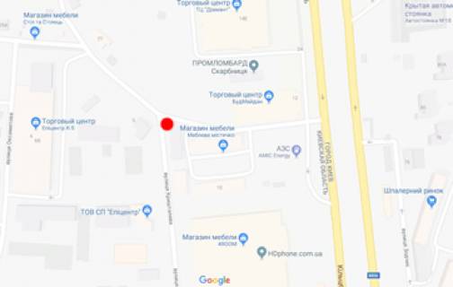 Призма A в Киеве ул. Жовтнева, ул. Кришталева (Меблеве мистечко)                    - 218001 схема