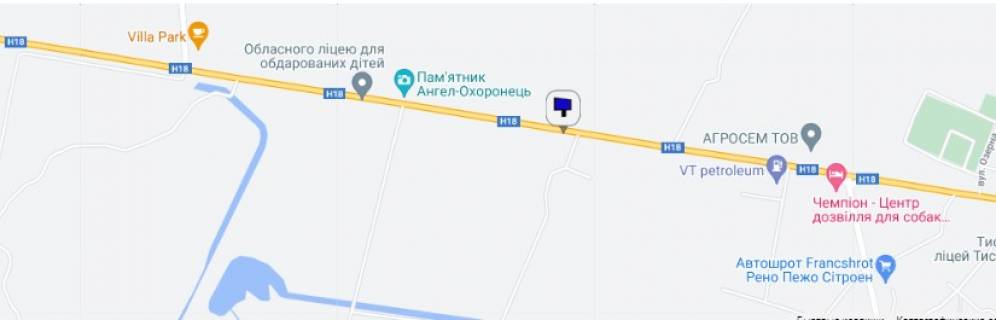 Билборд A в Трасах Івано-Франківська, 3х6  Тисминецька траса схема