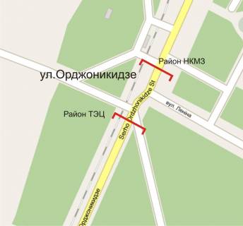 Билборд B в Краматорске, 6м*3м  ул. Орджоникидзе, р-н проходных ТЭЦ схема