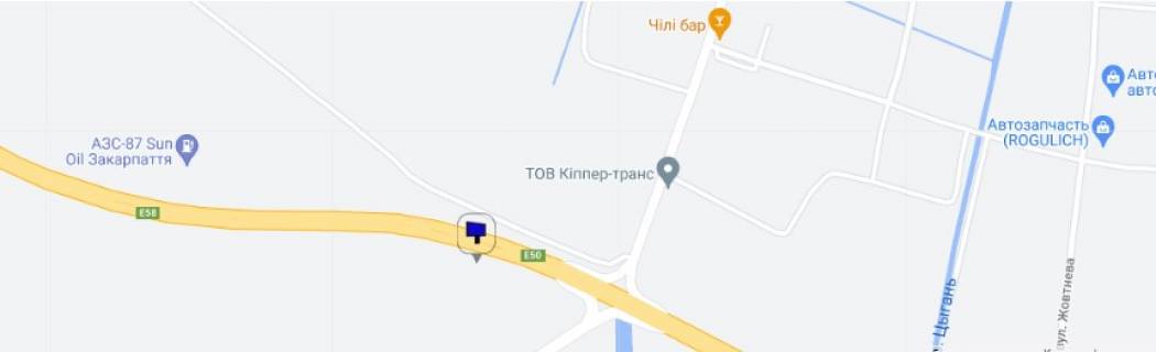 Билборд A в Великих Лазах, 3x6  Автодорога "Київ-Чоп", 300 м до повороту в с. В.Лази схема