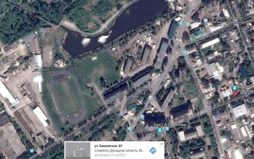 Билборд B в Славянске, 3х6  вул. Банківська,85 (р-н лікарні АІЗ) схема