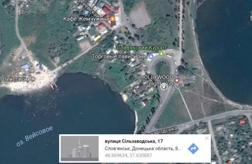 Билборд B в Славянске, 3х6  вул. Сергіївська, Словкурорт (кільце) схема