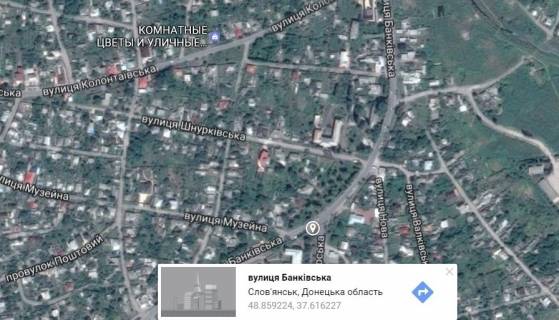Билборд B в Славянске, 3х6  перехрестя вул. Банківська/вул. Торська, 78 (право) схема