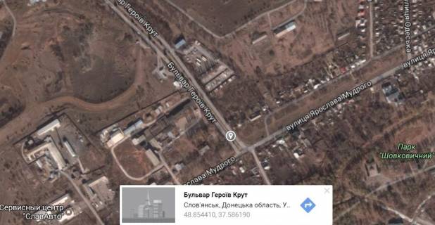 Билборд B в Славянске, 3х6  вул. Я.Мудрого, 68 (б-р Г.Крут) схема