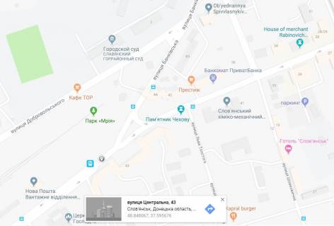 Билборд A в Славянске, 3x6  перехрестя вул. Банківська/вул. Василівська схема