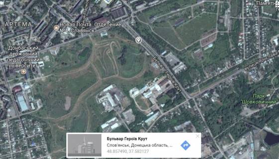 Билборд B в Славянске, 3x6  вул. Я.Мудрого (б-р Г.Крут, середній) схема
