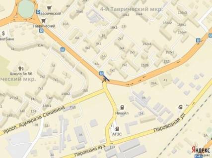 Билборд A в Херсоне, 3x6  Ул. Сенявина/49 Гв. Дивизии схема