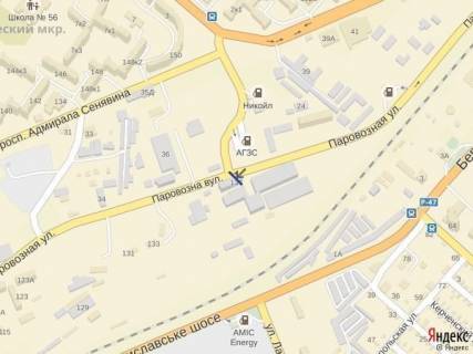 Билборд B в Херсоне, 3x6  Угол ул.Паровозная и ул.49Гв.Дивизии схема