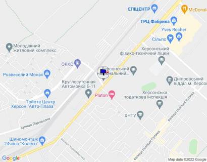 Билборд A в Херсоне, 3x6  Ж.переезд с Бериславского ш.на ул.Паровозная схема