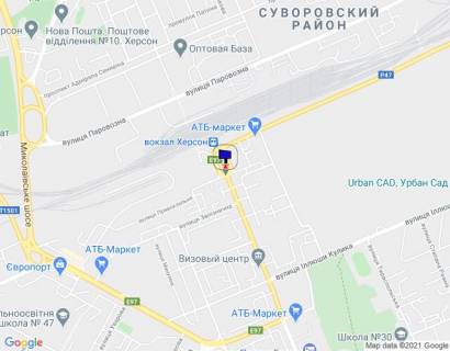 Билборд B в Херсоне, 4x3  Ул. Ушакова (р-н ж/д вокзала) схема