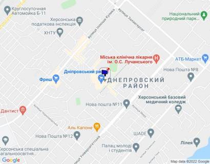 Билборд A в Херсоне, 3x6  Ул.Мира (Днепровский рынок) схема