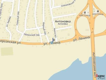 Билборд A в Херсоне, 3x6  Киндийское шоссе - пер. Мирный схема