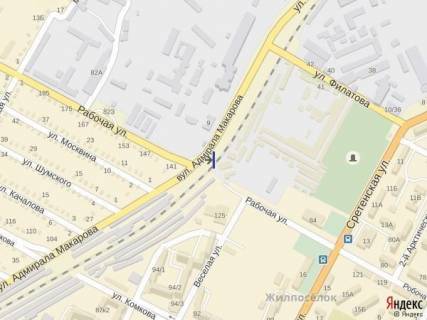 Билборд A в Херсоне, 3x6  Угол ул.Макарова и ул.Рабочая схема