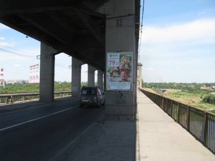 Билборд A в Запорожье, 1,2х1,8_2шт  Мост 1, с города на о. Хортица фото 1