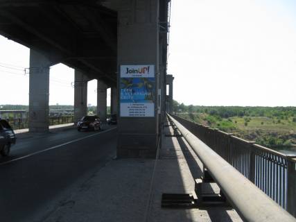 Билборд A в Запорожье, 1,2х1,8_2шт  Мост 1, с города на о. Хортица фото 1