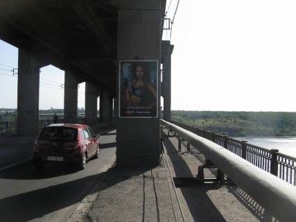 Билборд A в Запорожье, 1,2х1,8_2шт  Мост 1, с города на о. Хортица фото 1