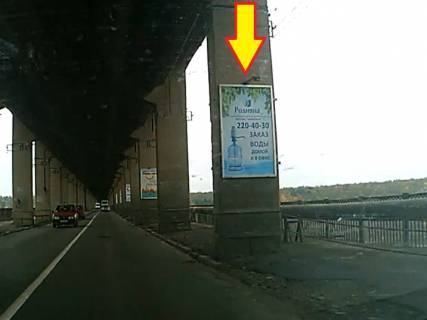 Билборд A в Запорожье, 1,2х1,8_2шт  Мост 1, с города на о. Хортица фото 1