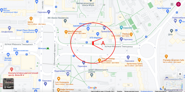 Скроллер A в Киеве вул. Тимошенко,29Б (03-0016-01) - 483341 схема