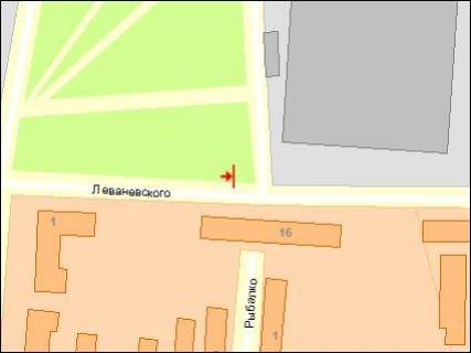 Билборд B в Сумах, 3х6  ул. Леваневского схема