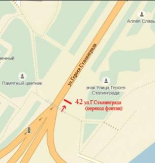 Ситилайт A в Сумах Героїв Сумщини вул. (Героїв Сталінграда)  (підземний перехід) схема