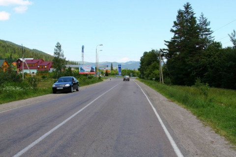 Билборд B в Микуличине, 3x6  Траса Н-09 Мукачево-Львів, АЗС УкрНафта, напрямок руху на Івано-Франківськ фото 1