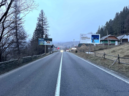 Билборд B в Микуличине, 3x6  Траса Н-09 Мукачево-Львів, 300 м перед готелем Гердан, піцерія РоТате, виїзд з селища, напрямок руху на Івано-Франківськ фото 1