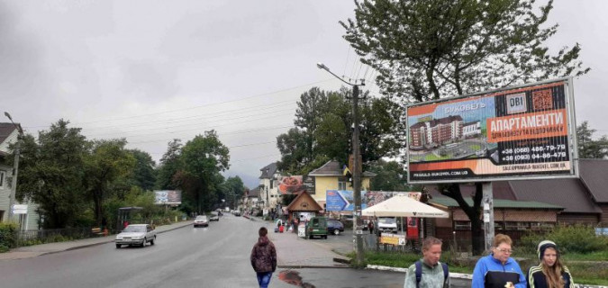Призма A в Яремче, 3x6  Траса Н-09 Мукачево-Львів, центр міста, Свободи, АЗС УкрНафта, автовокзал,  напрямок руху на Буковель - 375664 фото 1