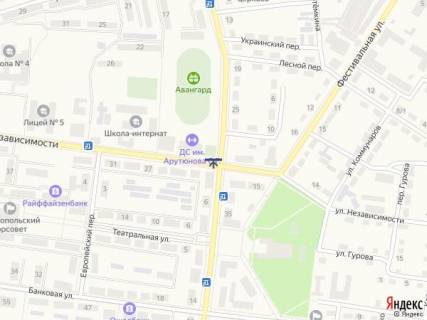 Билборд B в Доброполье, 6x3  вул. Незалежності, 22 (Палац спорту) схема