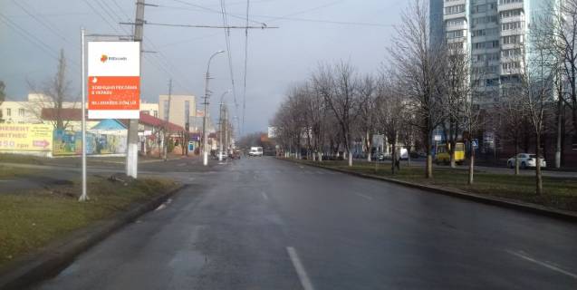 Билборд B в Кременчуге, 3х6  перекресток ул. Киевской в р-н пер. Героев Бреста (в сторону Киева) фото 1