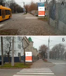 Ситилайт A в Черкассах, 1,2x1,8  м. Черкаси бульв.Шевченка / вул. Б. Хмельницького "БК Дружба Народів" фото 1