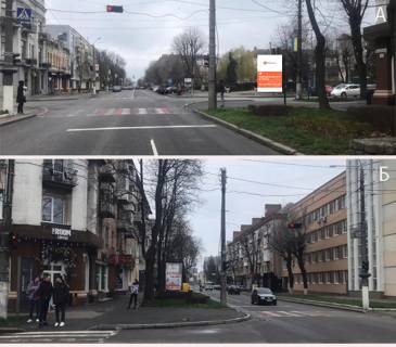 Ситилайт B в Черкассах, 1,2x1,8  м. Черкаси вул. Б. Вишневецького/вул. Хрещатик ("Медколедж") фото 1