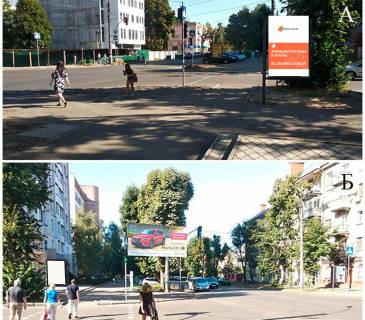 Ситилайт A в Черкассах, 1,2x1,8  м. Черкаси вул. Б.Вишневецького /вул. Гоголя, "Центр" фото 1