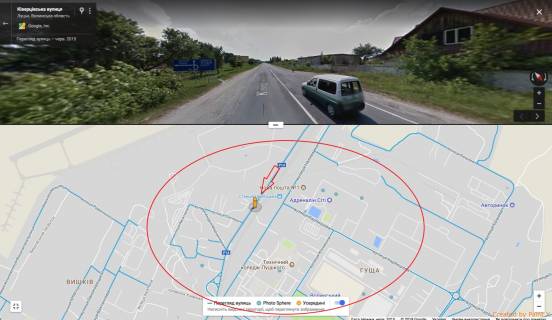 Билборд B в Луцке, 3х6  вул. Ківерцівська, 83 Б ст., в'їзд в Луцьк траса Маневичі - Доманове (Білорусь) схема