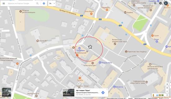 Білборд, Бігборд (Борд)  A у Луцьку, 3х6   вул. Б. Хмельницького, 1 а, нижня площина (Центральна площа) схема