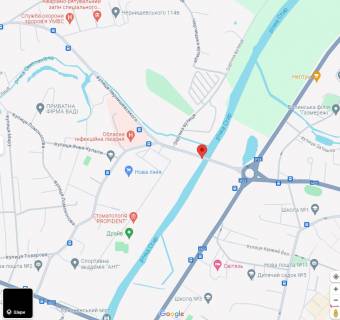 Билборд A в Луцке, 3х6  вул. Набережна Шевченка, міст через р. Стир схема