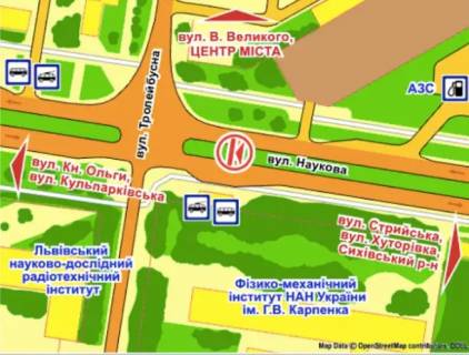 Призма  в Львове вул. Наукова – Тролейбусна (з вул. Стрийської), призма 2 - 82530 схема