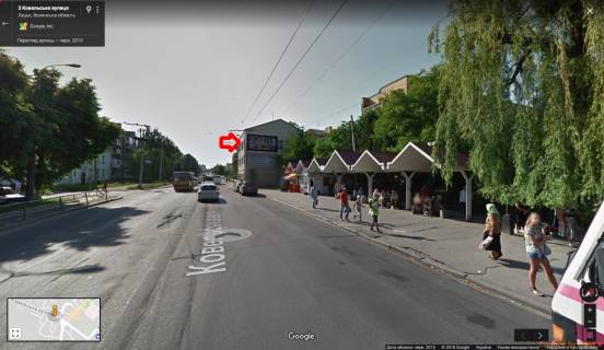 Билборд A в Луцке, 3х6  вул. Ковельська, 3 А ст (фасад ВЕРХ) фото 1