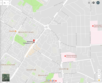 Билборд A в Луцке, 3х6  пр.Соборності ,14а (маг.Троянда) схема