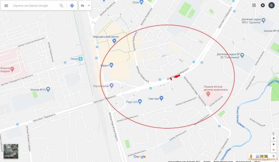Билборд A в Луцке, 3х6  пр-т Соборності, 38 Там-Там, Порт Сіті А ст в напрямку до центру схема
