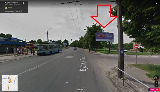 Билборд A в Луцке, 3х6  вул. Львівська, Автостанція №2, ресторан "Ліон", ст.А фото 1