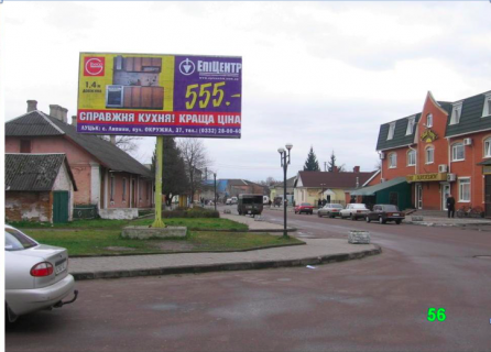 Билборд B в Киверцах, 3х6  м. Ківерці, вул. Соборності, 4а  центр, залізничн. Вокзал, торг. Центр, ресторан Б ст фото 1