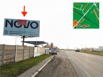 Билборд B в Нововолинську, 3х6  м. Нововолинськ, вул. Сокальська, 21 (на Львів) Виїзд з міста. фото 1