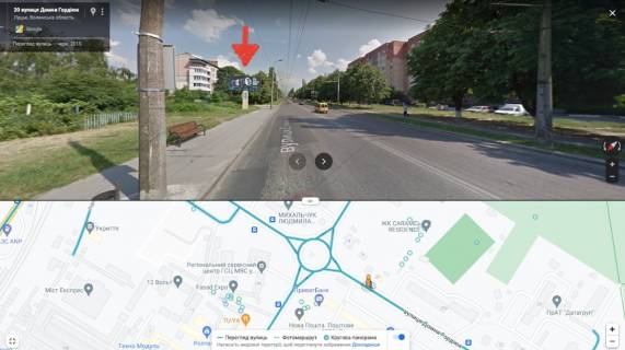 Билборд B в Луцке, 3х6  вул. Захисників України (колишня Гордіюк), 29 Б ст. схема
