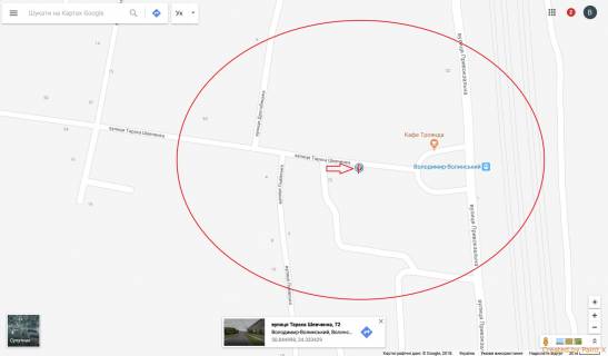 Билборд A в Владимир (Владимир-Волынский), 3х6  вул.Шевченка, 72. Ж.Д вокзал А ст схема