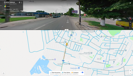 Билборд A в Луцке, 3х6  вул. Львівська, Автостанція №2, ресторан "Ліон", ст.А схема