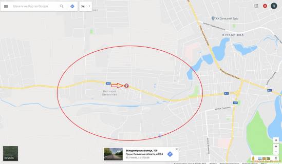 Билборд B в Луцке, 3х6  вул. Володимирська, 103 Б ст  в,їзд в місто схема