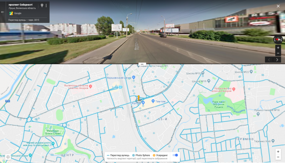 Скроллер B в Луцке, 3.1х2.3  пр-т. Соборності - Міст біля ТЦ "ПОРТ СІТІ"г\п ТАМ-ТАМ         (СКРОЛ) - 377735 схема