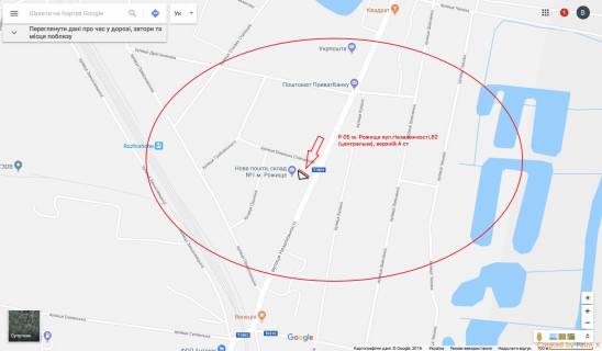 Билборд A в Рожище, 3х6  м. Рожище вул.Незалежності,82 (центральна), верхній А ст схема