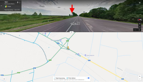 Билборд B в Ковеле, 3х6  м. Ковель Б ст    виїзд з міста на Луцьк схема