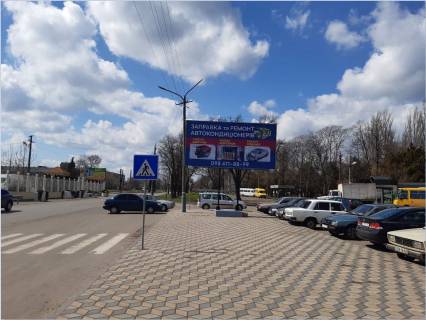 Билборд A в Кривом Роге вул. Горняків, 38 - мкр-н. Інгулець, Автовокзал Інгулець, пицерія "Челентано". фото 1